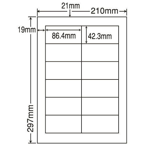 ラベルシール 東洋印刷 FCL-11F カラーレーザー用フィルムラベル弱粘着 A4 100シート 【代引不可】 【送料無料(一部地域除く)】