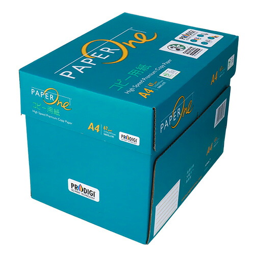 コピー用紙　A4　2500枚(500枚×5冊)ペーパーワン（PAPER　PEFC認証　『送料無料（一部地域除く）』　ONE）　プロデジ高品質　高白色　保存箱仕様