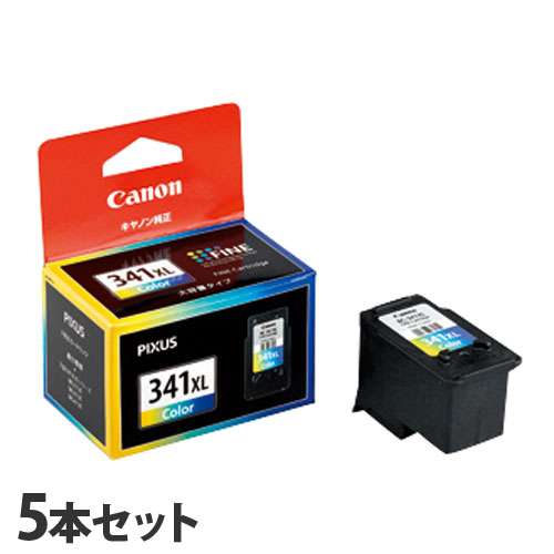 キヤノン 純然たるインキ BC-341XL 3色色合い 大収容能力 5本仕かける CANON 純然たる品 インキ インキ薬莢 印刷者用『貨物輸送無料（構成成分領域除く）』