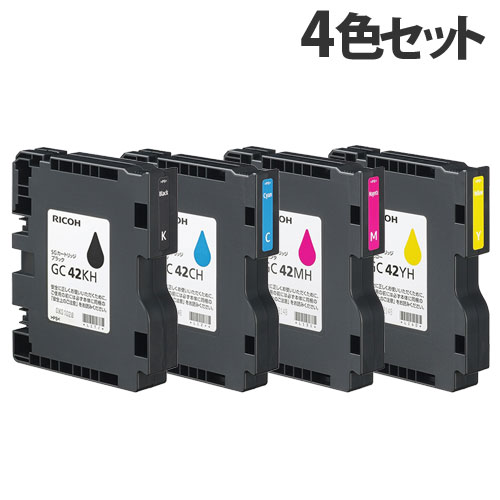 楽天市場】リコー SGカートリッジ GC42 純正品 Mサイズ 4色パック