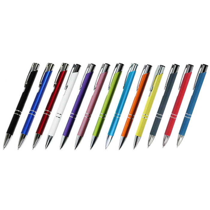 【全14色】カームメタル ボールペン 100本入り口・入口 0.5/0.7粍 御勤め用 商行為 事務室装置 備え付け 黒インキ 坦々たるインキボールペン 撃ち当てる式 ノベルティ