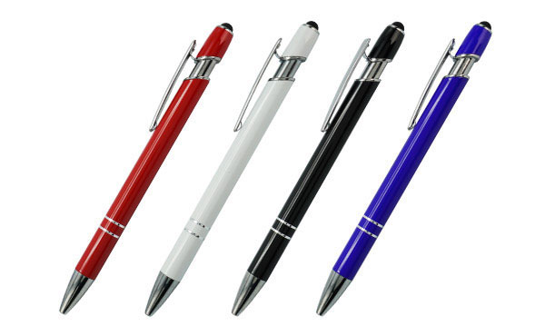 【名入れ無料】【全4色】スムースタッチメタル 30本書き割り/100本書き割り 1色刷り上げる 0.7粍 ボールペン タッチペン付き添い人 御勤め用 商行為 事務室装置 備え付け 黒インキ ボールペン 撃ち当てる式 金属元素上半身