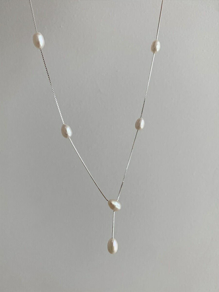 楽天市場】ペンダントネックレス 7粒の真珠のさやえんどう豆