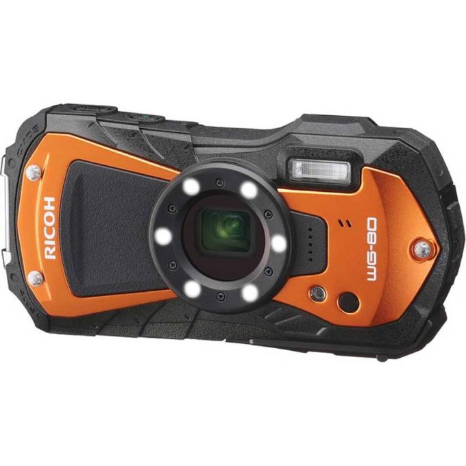【関東_対応】 RICOH（リコー） WG-80 オレンジ 約1600万画素 本格防水、耐衝撃、防塵、耐寒 デジタルカメラ [4549212304415]