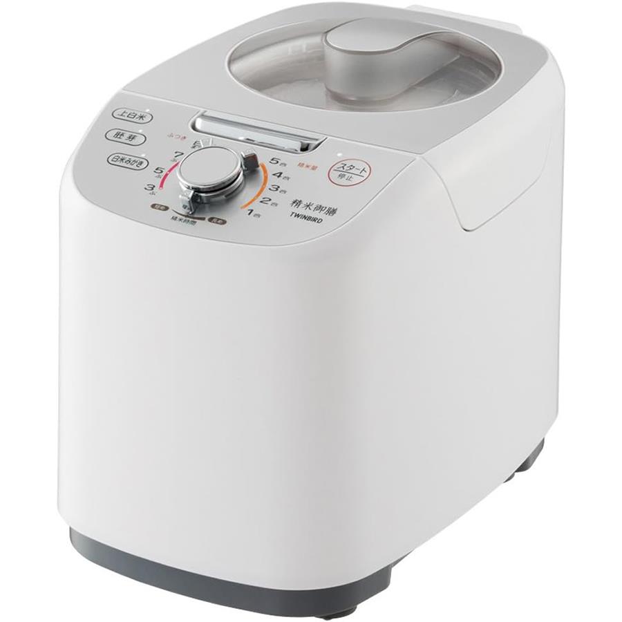 TWINBIRD（ツインバード） MR-E751 W 【古米が蘇る！「白米磨きモード」搭載】コンパクト精米機（1～5合用） 精米御膳 [4975058575113]