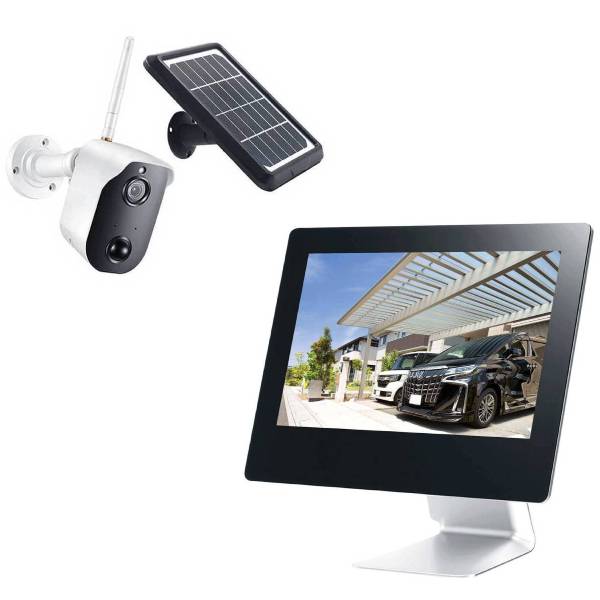 楽天市場】ELPA 防犯カメラ ワイヤレス モニター付き 屋外対応 録画