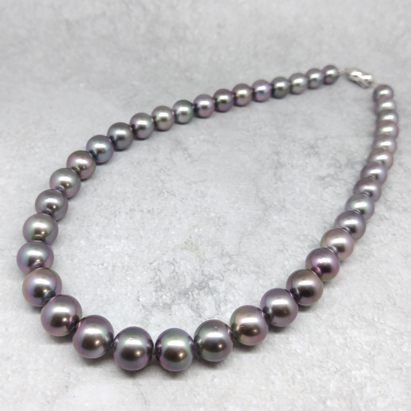 楽天市場】黒蝶真珠(ケシ) 6.0〜9.0mm パールネックレス (b287）タヒチ