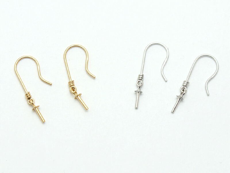フックピアス アメリカン ピアス 0.6mm 金具 K18orK14WG フック ピアス 金具 K18 パーツ 18金 K14WG ホワイトゴールド 高品質 シンプル 定番 ピアスパーツ 修理 交換用 ハンドメイド アクセサリー制作 パール対応 真珠用 レディース メンズ パール専門 送料無料