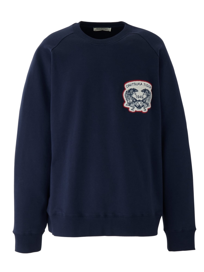 【コロコロ】スウェット sweat top Onitsuka Tiger Onitsuka Tiger SWEAT TOP Unisex Color: BLACK/BEIGE or NAVY
