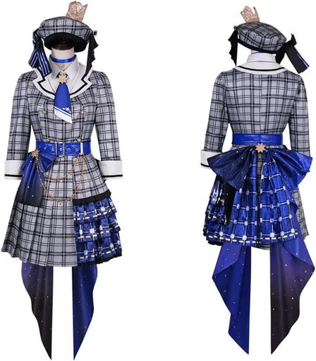[COSSA] 星街すいせい コスプレ ウィッグ付き イベント ハロウィン 変装 仮装 パーティー 学園祭 仮装 制服 クリスマス イベント COSPLAY (XL)｜オンラインベストプライスストア