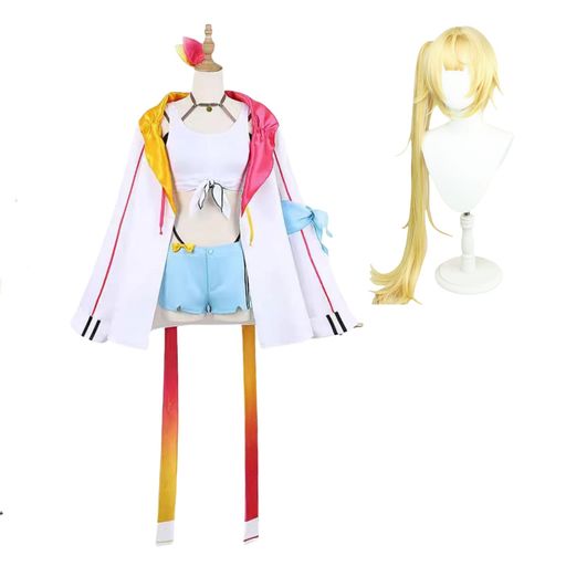 [COSSA] ウィッグ付き 星川サラ コスプレ バーチャル 織姫星 ハーフ ハロウィン 文化祭 (XXL)｜オンラインベストプライスストア