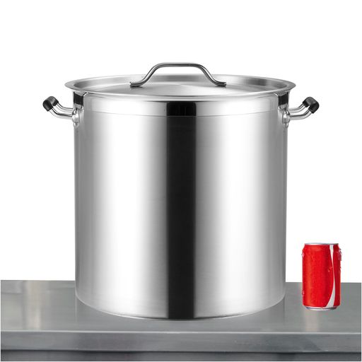 CURTA御勤め用寸胴鍋(IH相応う)差しわたし40珊静電容量50L掛け目7.31KG18-8ステンレス鋼製蓋付板厚0.8粍底厚4粍根もと三層社会システム屁っ放り火NSF