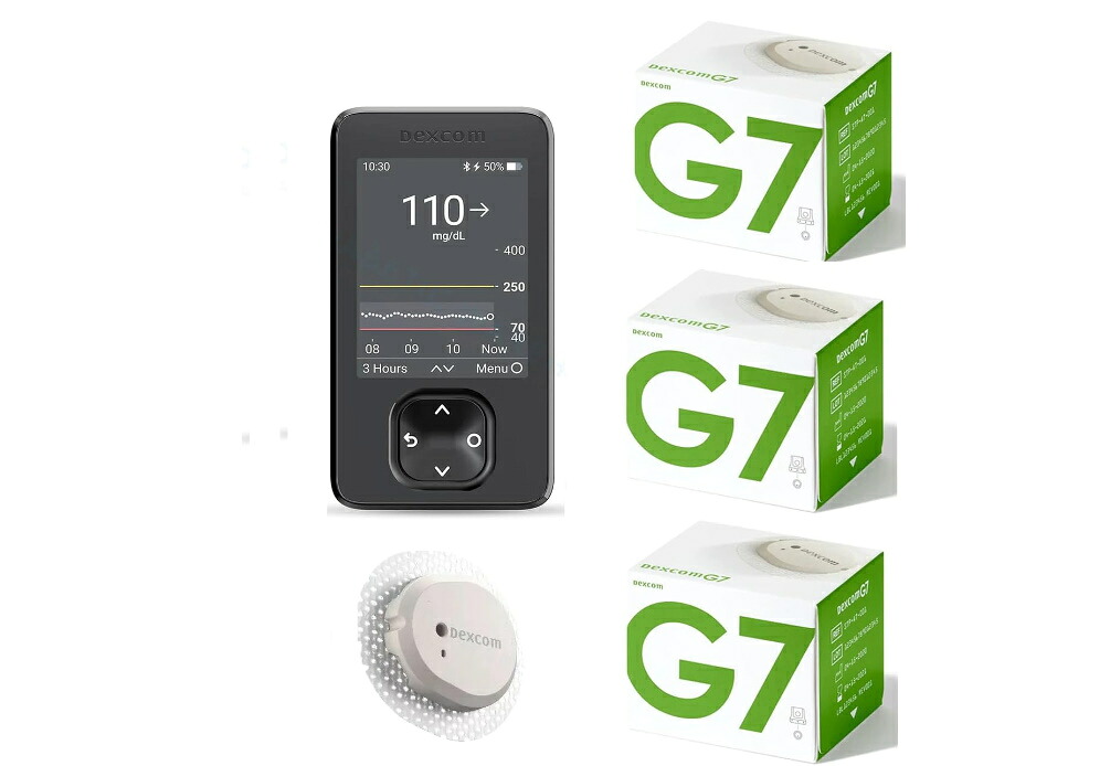 ( 送料無料) Dexcom G7 CGMシステム本体1台センサー3個 センサー パッチセット 血糖値測定を安心サポート 長時間固定 防水 肌に優しい 血糖値測定器 デクスコム パッチ 連続血糖値測定