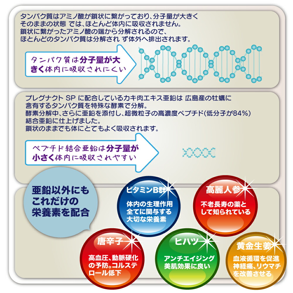 市場 妊活 サプリ 亜鉛 1回3〜6粒 男性 1日2回 １袋 お試し用 30粒入 プレグナクトSP