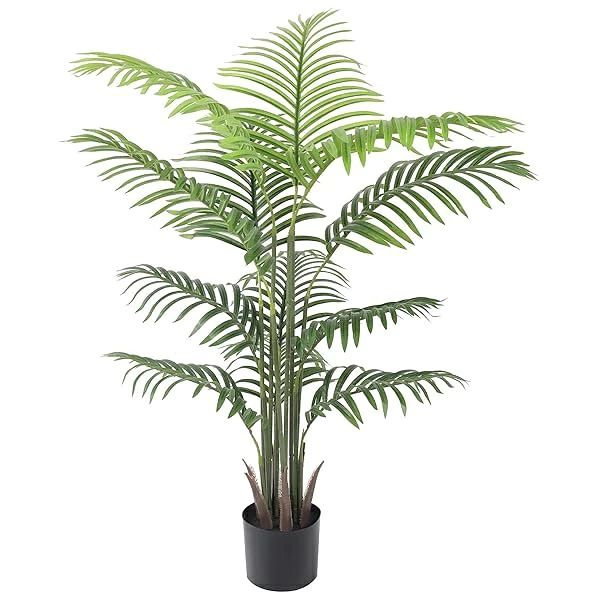 YOLEO フェイクグリーン 人工観葉植物 高さ120cm 人工観葉樹 造花 光触媒 大型 インテリア 世話がない 玄関 キッチン オフィス おしゃれ 人工 お祝い(アレカヤシ)|オンラインショップロード