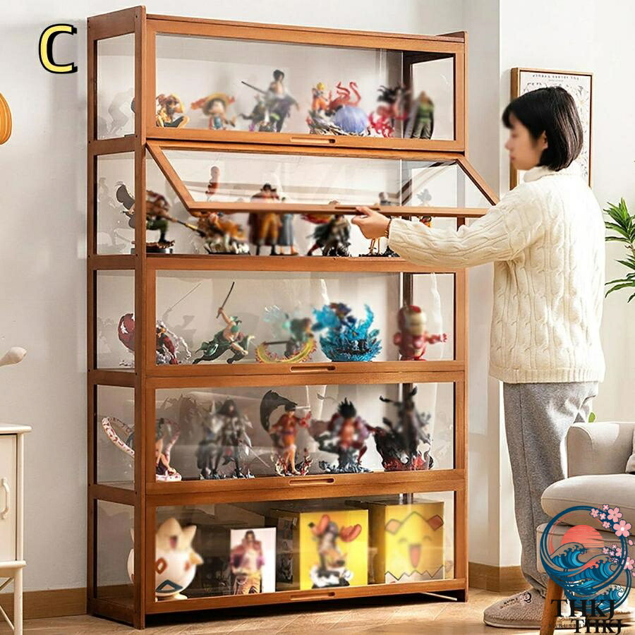 5 層 大きい ホビー用収納ケース ボックス 透明 フィギュアケース ディスプレイケース フィギュアディスプ コレクターアイテム 収納キャビネット|オンラインストア サリー