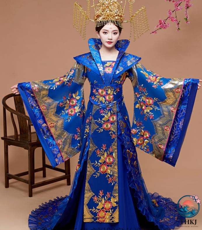 9 色皇帝皇后仮装コスプレ衣装 中国古代宮廷衣装 華流チャイナドレス 漢唐時代中国風ウエディングドレス 代役男性用可舞台演出衣装 ステージ衣装 スパンコール刺繍振袖引き裾唐装漢服 お姫様貴妃衣装｜オンラインストア　サリー