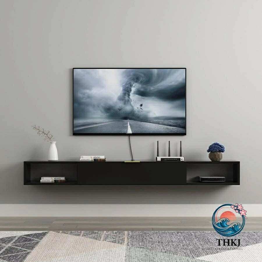 壁掛けテレビキャビネット フローティング TV スタンド ルーター収納壁面棚|オンラインストア サリー