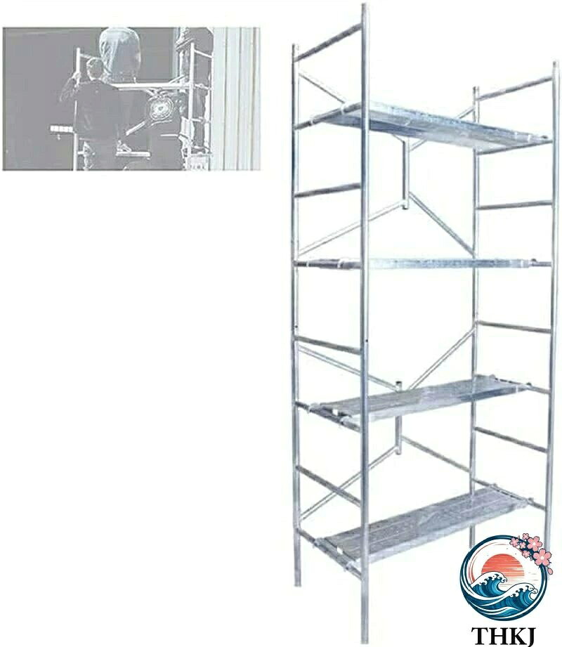 足場 高所作業台 作業用踏台 作業台 足場台 洗車台 折りたたみ 脚立梯子 伸縮足場板 軽量 足場 4 層 ノンスリップペダル 耐荷重 300kg 簡単な組み立 足場またははしごとして使用でき 窓の掃除 外壁と外壁 255CM｜オンラインストア　サリー