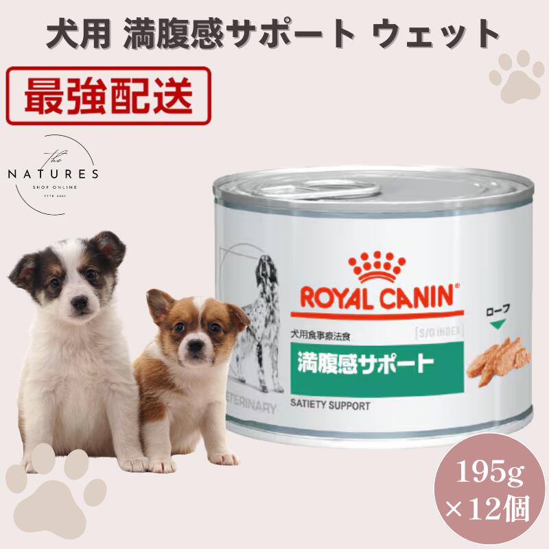【病院認証不要 在庫限り】 ロイヤルカナン 犬 満腹感サポート ウェット 195g×12個