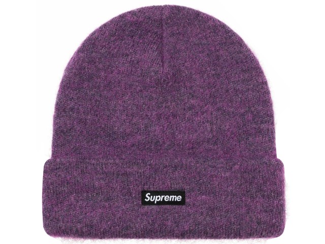 SUPREME シュプリーム ニット帽 24AW 新品 紫 Mohair Beanie モヘア ビーニー 折り返し PLUM プラム 24FW|ONLY ONE STYLE