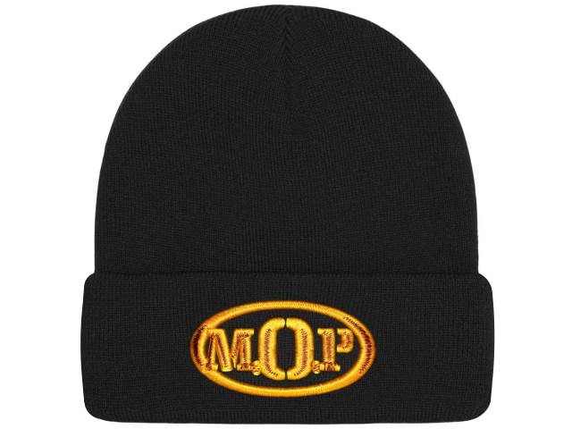 SUPREME シュプリーム 編み物帽 24AW 新品 黒 M.O.P. Beanie エムオーピー ビーニー 折りかえし BLACK 黒いこと 24FW