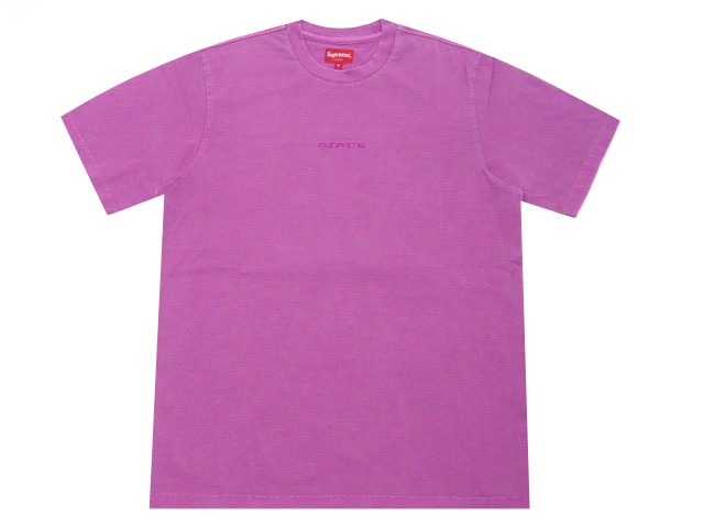 SUPREME シュプリーム 19SS 新品 サクラ色 Overdyed Tee 刺しゅうロゴタイプ 半袖プルオーバー Magenta