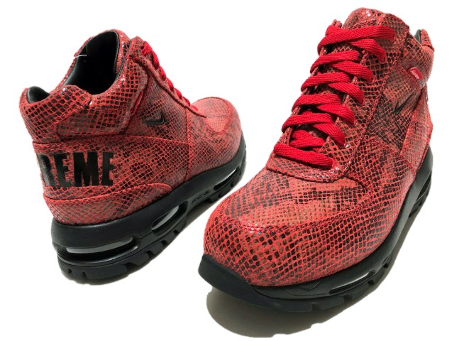 Supreme シュプリーム Nike Air Max Goadome 20AW 新品 赤 ナイキ エア マックス ゴアドーム スネークスキン SnakeSkin RED DA1475-600 ACG 赤蛇|ONLY ONE STYLE