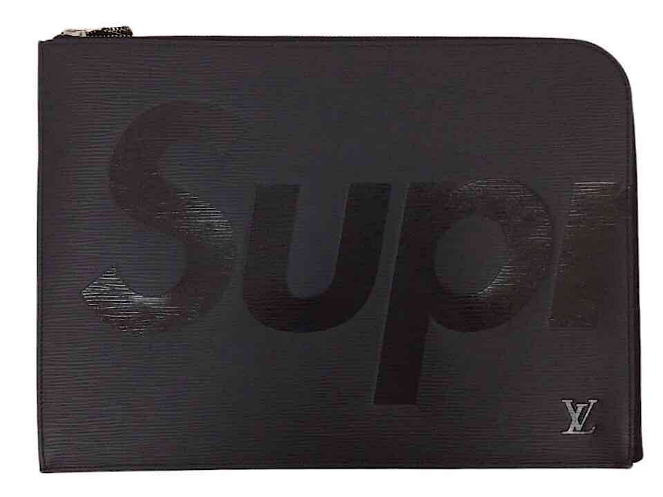SUPREME シュプリーム Louis Vuitton ルイ・ヴィトン 17AW 新品 黒 ポシェットワット秒GM 黒いこと M67754 エピレザー クラッチペダル御徒面子 訴訟記録容れもの