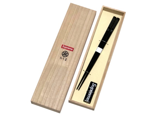 SUPREME シュプリーム たち吉 別注 23AW 新品 黒 Chopstick Set チョップスティック セット お箸 箸置き BLACK|ONLY ONE STYLE