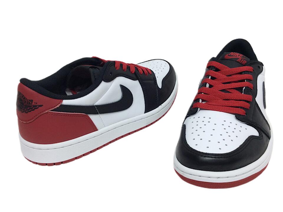 NIKE AIR JORDAN 1 LOW  OG  BLACK TOE 23SS 新品 黒白赤 ナイキ エア湖 ジョーダン 1 置き目 OG 黒いこと トゥ 品番 CZ0790-106 つま黒