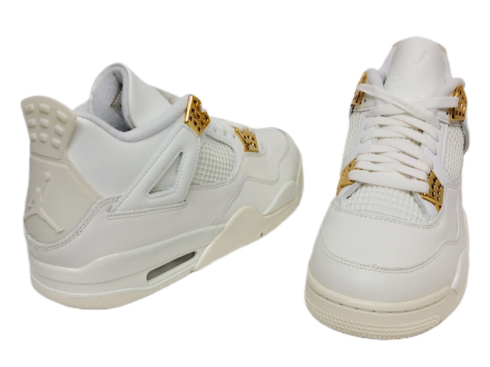 NIKE WOMEN'S AIR JORDAN 4 RETRO WHITE&GOLD 24SS 新品 白金 ナイキ ウィメンズ エア ジョーダン4 レトロ ホワイト＆ゴールド 品番 AQ9129-170 WMNS｜ONLY ONE STYLE 28,600円