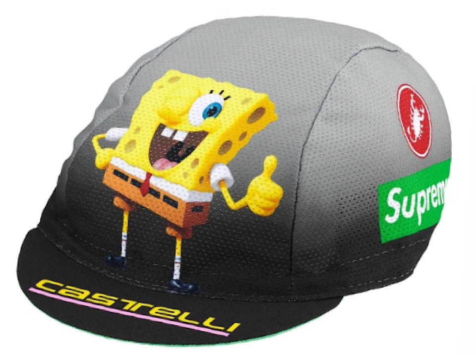 SUPREME シュプリーム Supreme x SpongeBob SquarePants Castelli Cycling Cap 25SS 新品 黒 シュプリーム x スポンジボブ カステリ サイクリング キャップ ブラック BLACK ユニセックス｜ONLY ONE STYLE 9,196円