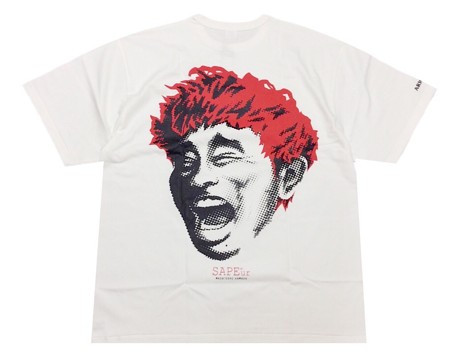 SAPEur サプール MASATOSHI HAMADA 第8弾 押さえる 25SS 新品  白 MAKE YOUR MOVEMENT TOUR 2025 TEE WHITE 半袖プルオーバー 浜田雅功 共同研究 白いこと FACE