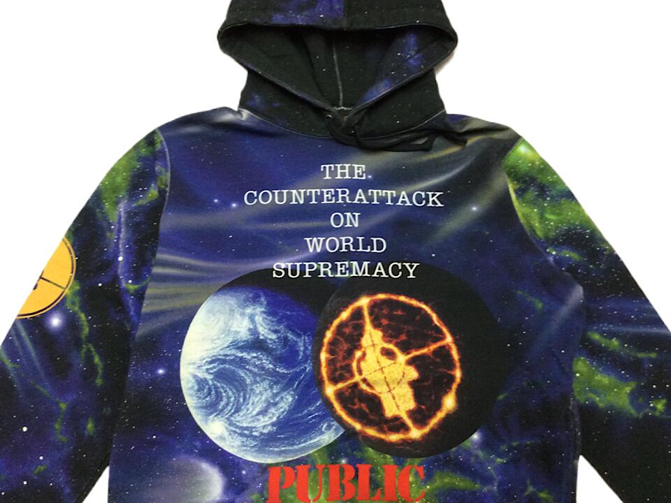 シュプリーム パーカー アンダーカバー コラボ 18SS 新品 黒 Supreme Undercover Public Enemy Hooded Sweatshirt シュプリーム アンダーカバー パブリック エネミー フーディッド スウェットシャツ ブラック