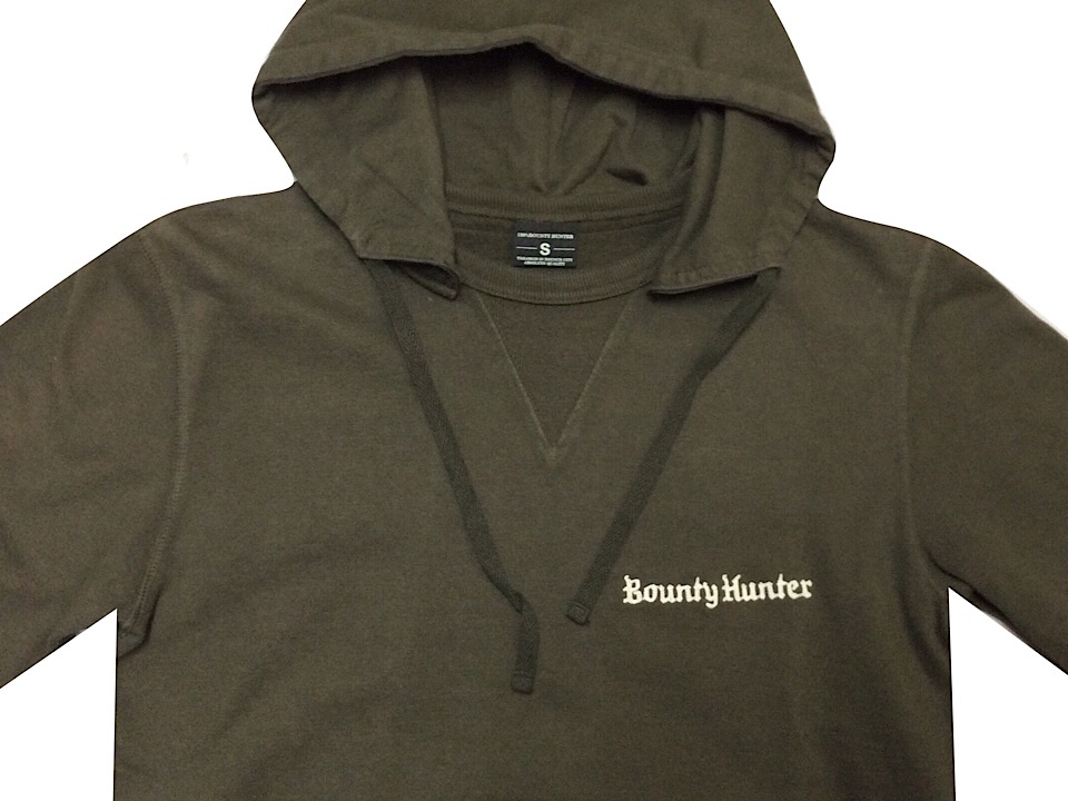 BOUNTY HUNTER バウンティーハンター BXH 新品 カーキ 流汗 パーカー チェーンステッチロゴ刺しゅう