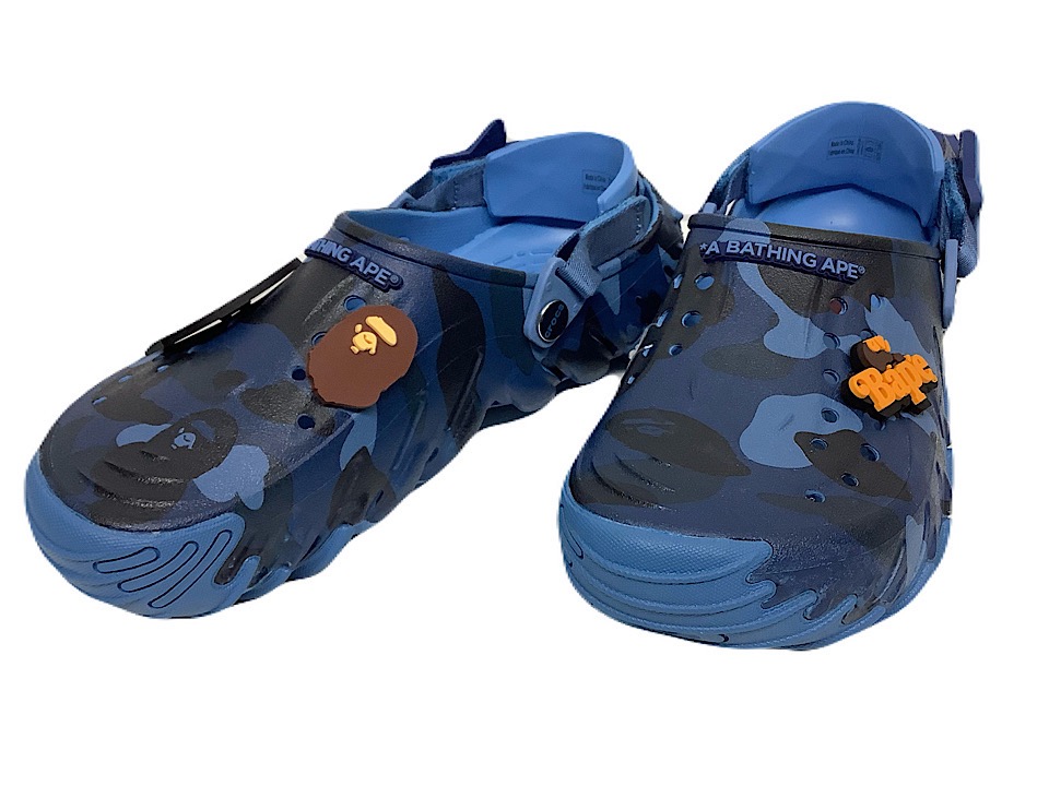 A BATHING APE ア ベイシング エイプ クロックス 共同研究 サンダル 26SS 新品 米国海軍 A BATHING APE x Crocs Echo RO Clog ア ベイシング エイプ x クロックス 山びこ RO クロッグ 家鴨 偽装 BAPE NAVY Powder Blue 黒色火薬 青色