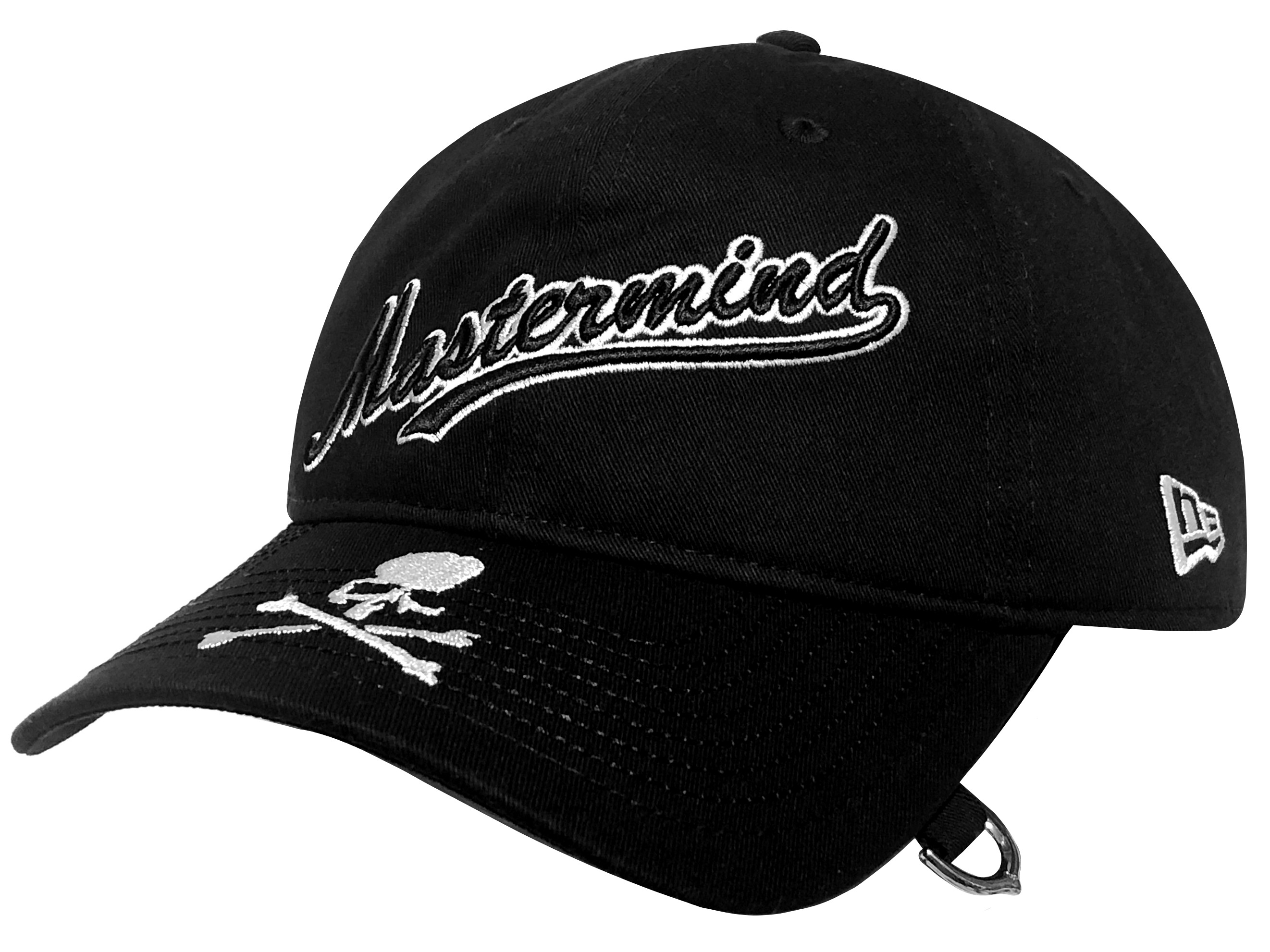 mastermind JAPAN x NEW ERA 9TWENTY CAP BLACK 26SS 新品 黒 お師匠さん肝ったま ジャパン ニュー内鰓 共同研究 旗がしら 黒いこと 刺しゅう ストラップバック L/XL