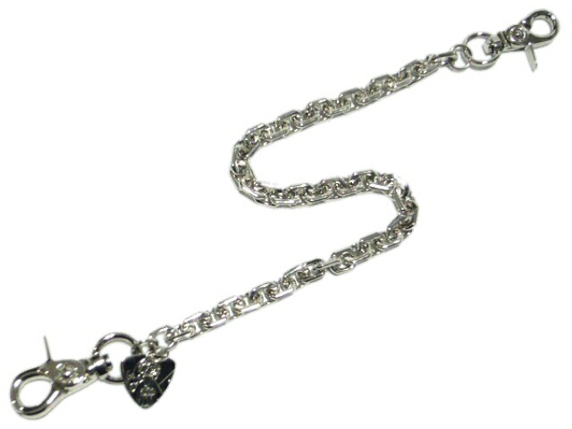 ヒステリックグラマー HYSTERIC GLAMOUR  新品 しろがね色 ウォレットチェーン WOMAN ON SKULL PICK 爪