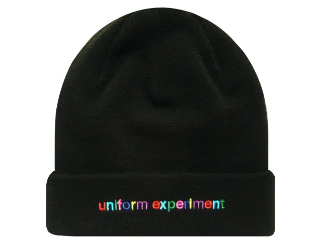 SOPH. uniform experiment ソフ ユニフォームエクスペリメント 17AW 新品 黒マルチ AUTHENTIC LOGO KNIT CAP ニット帽 ビーニー UE　MULTI｜ONLY ONE STYLE