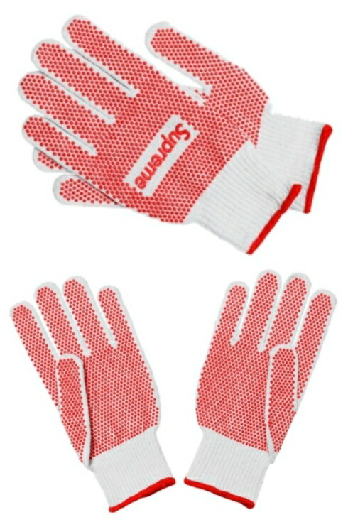 supreme shupurimu 18ss新货白工作手套手套supreme grip work gloves