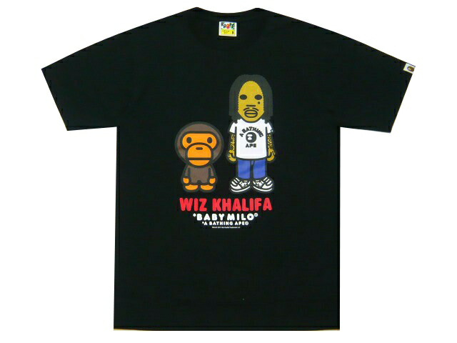 A BATHING APE / BABY MILO/PUSHA-T/Tシャツ/XL/コットン/BLK imgrc0095061555.jpg