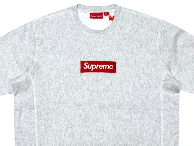SUPREME シュプリーム  18AW 新品 薄墨色 ボックス席 ロゴタイプ 流汗 Box Logo Crewneck ASH GREY 貨物輸送無料 ハコトレ