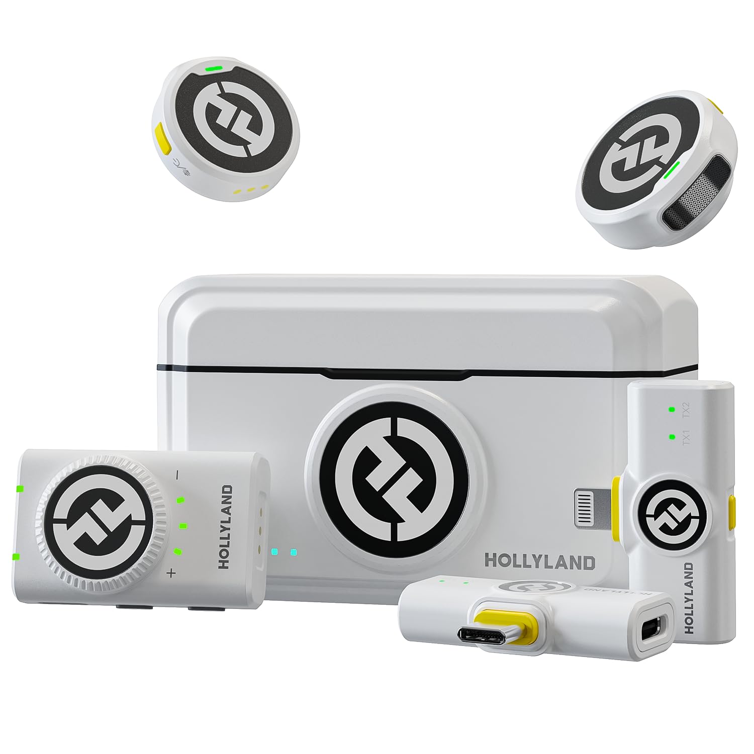 無線電話マイクロホン ピンマイクロホン 軽さ9g 高声遣い 48Khz 24Bit USB Type-C Lightning 写真機相応う 300m移らす Vlog映画化 白いこと