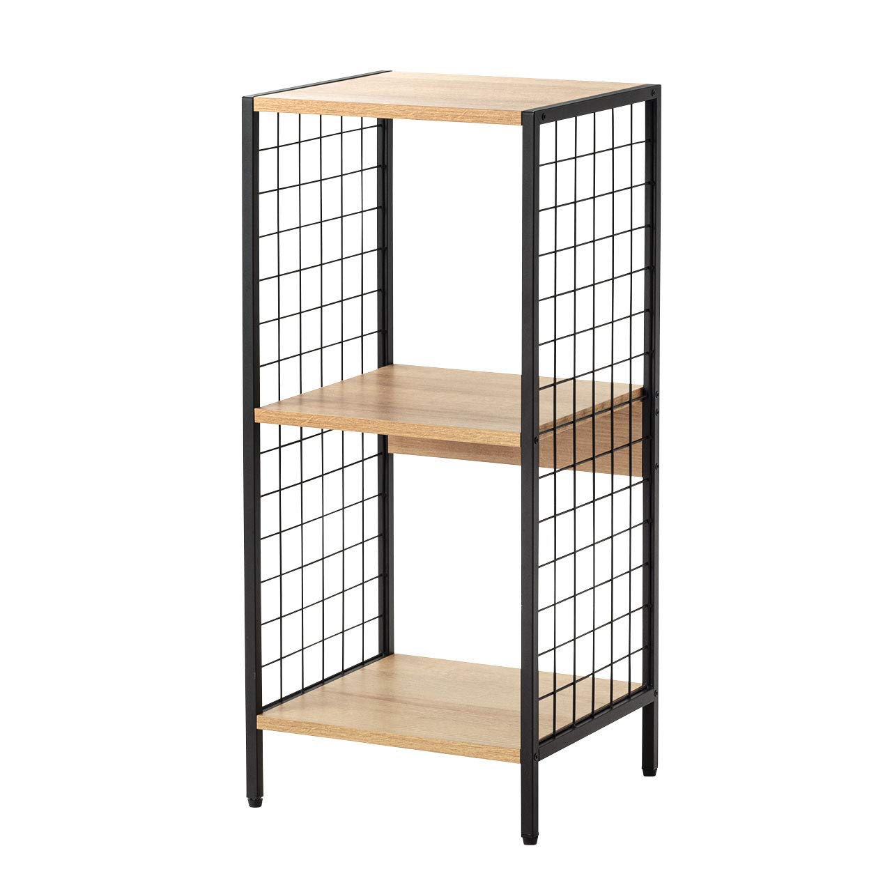 開けはなし仕合わせ 木製 シェルフ アイアン メッシュ 納める棚 収納家具 見せびらかす仕合わせ 白木仕合わせ 多役立つこと仕合わせ 今めかしい リビング納める