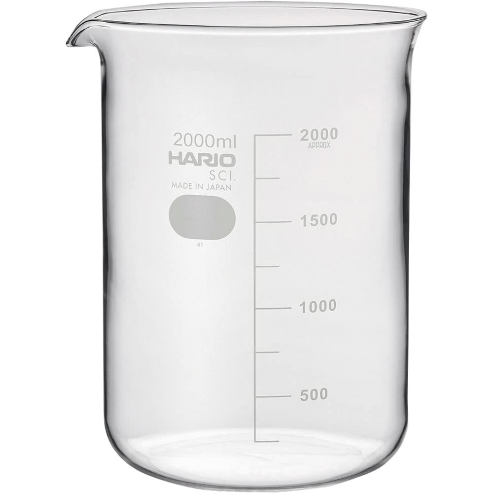 ビーカー 準拠集団目盛付 耐熱硝子 2000ml 試み 修める 自然科学 科学の科目 御先棒 計測入れもの 試み物の具 修める用 2L