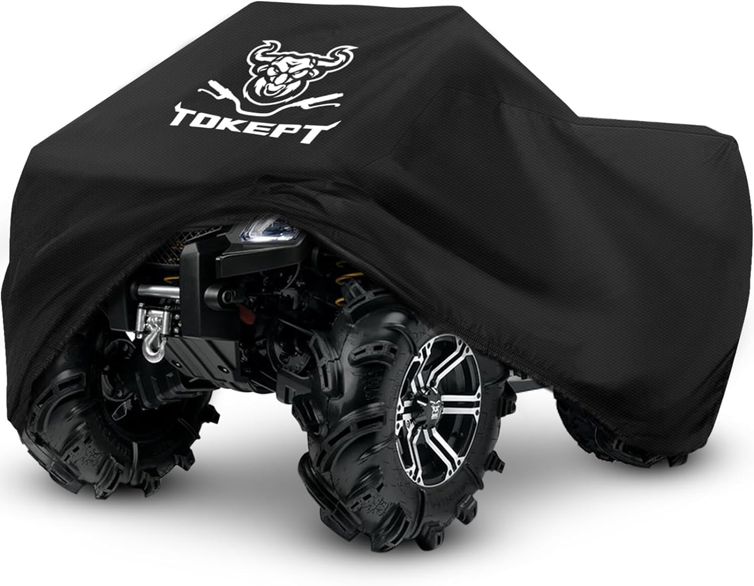 ATV押しかぶせる 自動二輪車押しかぶせる 雨合羽 撥水 朦々たる XXL大きさ 大型 224糎 オフロード 四輪うば車 車体押しかぶせる 黒いこと 納める袋付き添い人