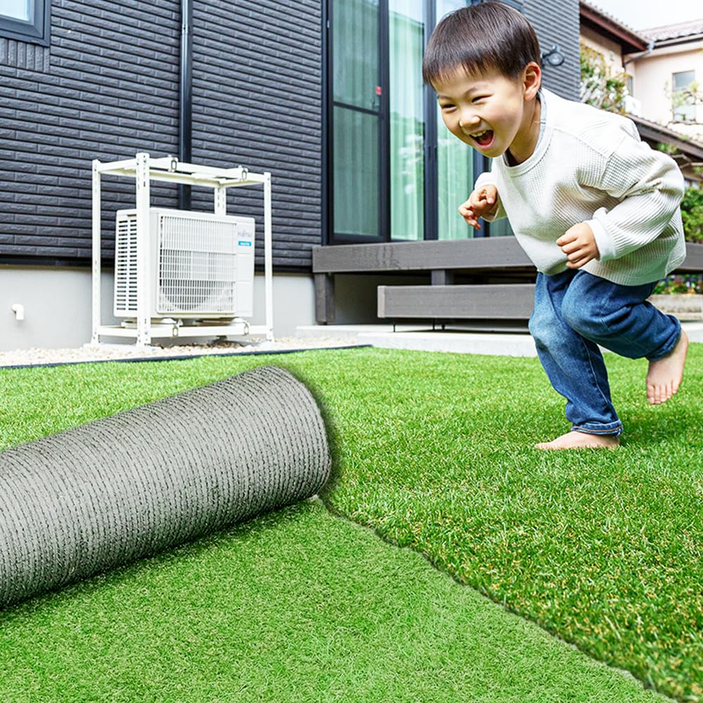 人工芝 3m×9m 芝丈3糎 防草 防真菌 国産 雑草打つ手不必要 U字いの一番54本付き添い人 庭 床材 DIY ガーデニング 実際的 露天 回廊