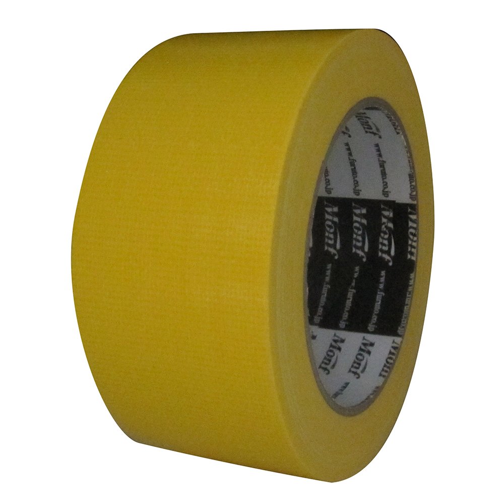 色つや布ねばり着く磁気テープ 黄 50mm×25m 厚さ0.2粍 30巻入 荷造り用磁気テープ 強ねばり着く 布磁気テープ チュインガム磁気テープ まとめ買い 工事 取りつくろう せっ生 荷造り原材料