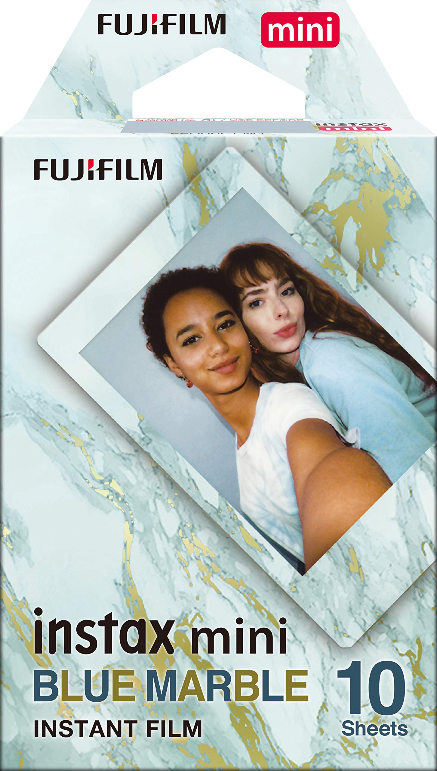 インスタント写真機用写真フィルム チェキ 写真フィルム 10枚入 青色大理石 柄写真フィルム 活動写真 映画化備品
